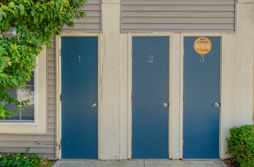 Outdoor storage in a Sylvania apartment community.